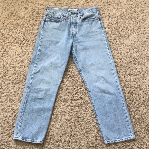 wedgie high waist ripped crop straight leg jeans